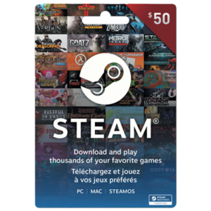 Steam 50$ CAD (Gift Card)
