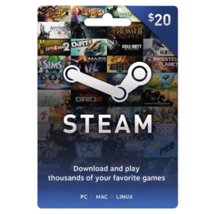 Steam 20$ CAD (Gift Card)